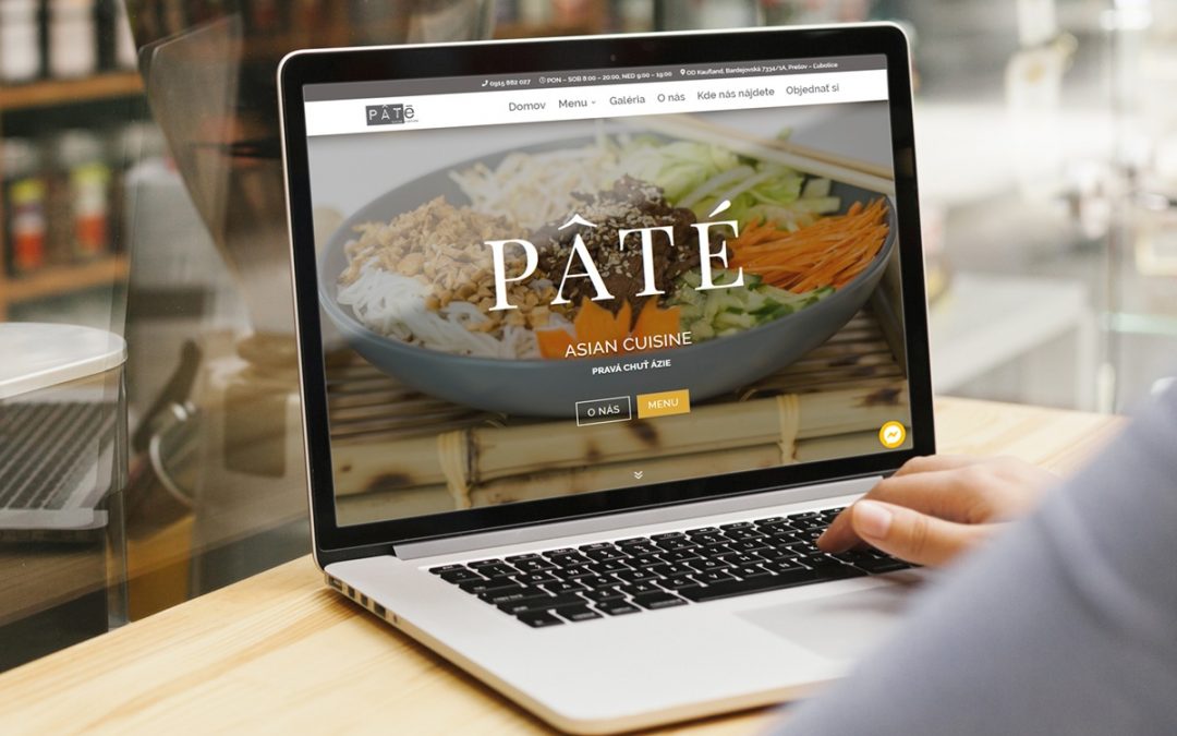 Webstránka pre Paté Asian Cuisine Prešov